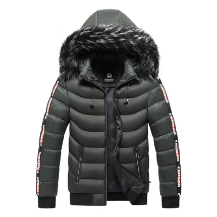 Winter Warm Jacket Men Parkas Fur Collar Hooded Thick Warm Cotton Outwear Male Windbreaker Brand Casual High-Quality Men Coat - Premium  from FRANTZDOL STORE  - Just $95! Shop now at FRANTZDOL STORE 