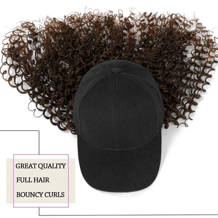 Women's Fashion Natural Headgear With Hat And Wig HEBDO STORE