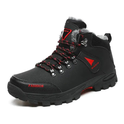 Outdoor Hiking Boots Men Waterproof Snow Boots With Fur Plus Size 39-47 - Premium  from FRANTZDOL STORE  - Just $42.05! Shop now at FRANTZDOL STORE 