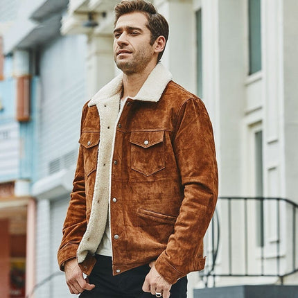 Veste rembourrée en coton pour hommes Vêtements en cuir véritable HEBDO STORE