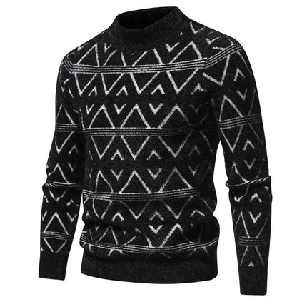 Men's Round Neck Pullover Thick Sweater FRANTZDOL STORE