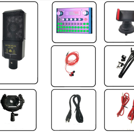 F007plus Special Live Broadcast Equipment, Sound Card, Mobile Phone, Computer, Universal Internet Celebrity Singing And Microphone Equipment HEBDO STORE