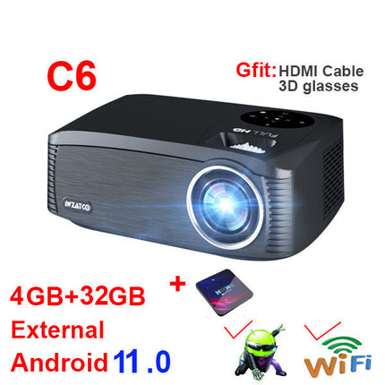 New Smart Android Electronic School Shape HD 1080P 4K Projector HEBDO STORE