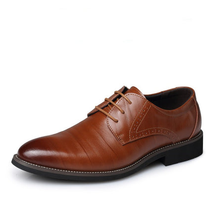 Men's Plus Size Formal Business Casual Leather Shoes HEBDO STORE