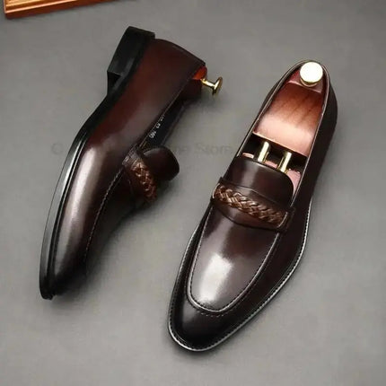 Luxury Men's Italy Loafers Genuine Leather Male Casual Office Business Dress Shoes For Men Fashion Party Wedding Formal Footwear - Premium  from FRANTZDOL STORE  - Just $135! Shop now at FRANTZDOL STORE 