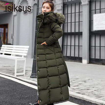 long Parkas korean style fashion quilted jacket women winter outfits 2023 Thicken Warm Long Coat Clothing Hooded Autumn Clothes - Premium  from FRANTZDOL STORE  - Just $80! Shop now at FRANTZDOL STORE 