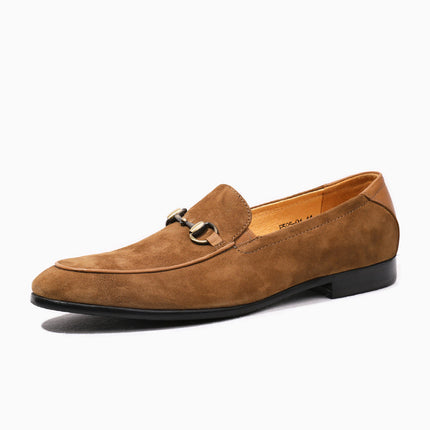 Men's Suede Horsebit Slip-On Shoes HEBDO STORE