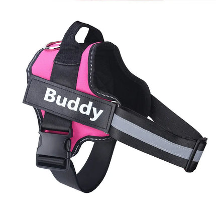 Personalized Dog Harness NO PULL Reflective Breathable Adjustable Pet Harness Vest For Small Large Dog Custom Patch Pet Supplies HEBDO