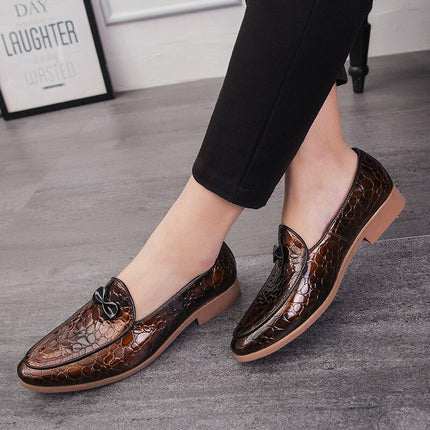 Tassel Men's Fashion Hong Kong Style Small Leather Shoes HEBDO STORE