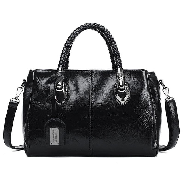 Vintage Oil Wax leather luxury handbags Women Bags HEBDO STORE