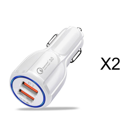 Quick Charge 3.0 Car Charger For Mobile Phone Dual Usb Car Charger Qualcomm Qc 3.0 Fast Charging Adapter Mini Usb Car Charger HEBDO STORE