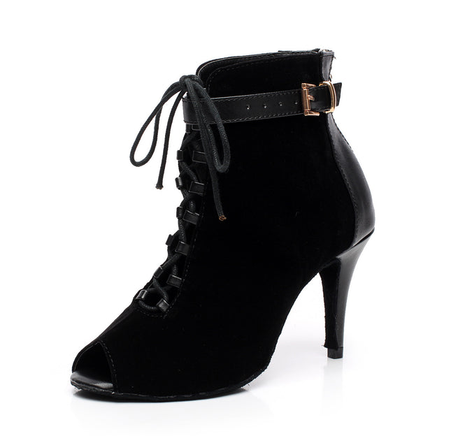 Black Women's Mid And Low Heel Boots HEBDO STORE