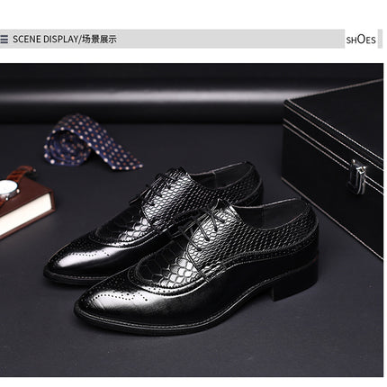 new spring men flats lace up male business oxfords men leather shoes HEBDO STORE