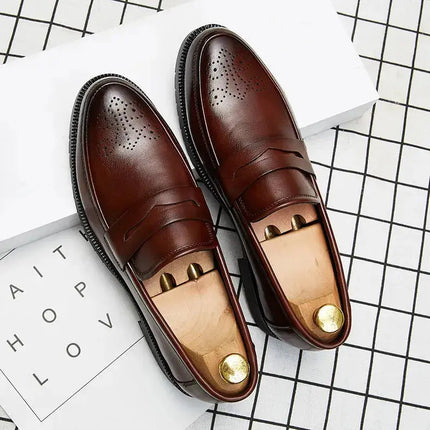 Luxurious Men Dress Shoes  Inner High Loafers Men Shoes Casual Shoe Man Fit Classic Party British Men's Height-increasing Shoes - Premium  from FRANTZDOL STORE  - Just $34.60! Shop now at FRANTZDOL STORE 