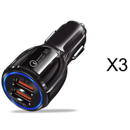 Quick Charge 3.0 Car Charger For Mobile Phone Dual Usb Car Charger Qualcomm Qc 3.0 Fast Charging Adapter Mini Usb Car Charger HEBDO STORE