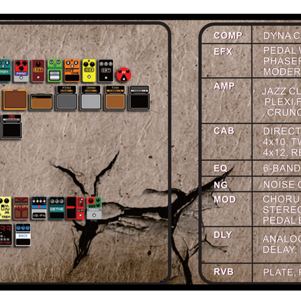 Integrated electric guitar effects HEBDO STORE