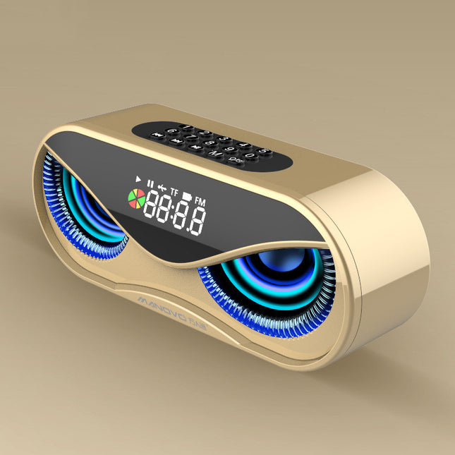 Colorful lights, dual speakers, digital buttons, song, Bluetooth speaker HEBDO STORE