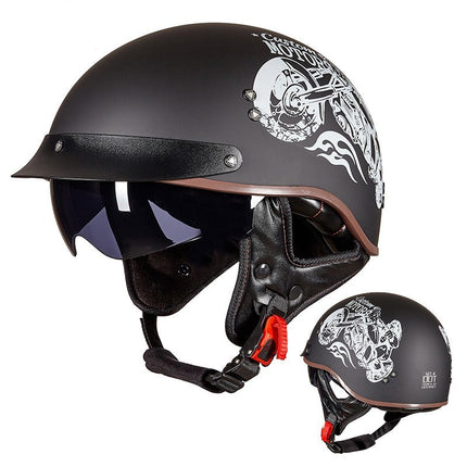 Retro Motorcycle Breathable Helmet HEBDO STORE