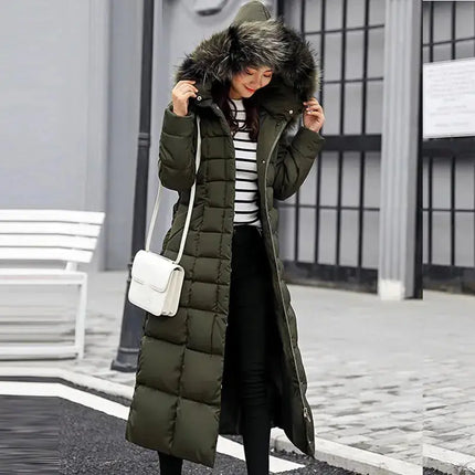 long Parkas korean style fashion quilted jacket women winter outfits 2023 Thicken Warm Long Coat Clothing Hooded Autumn Clothes - Premium  from FRANTZDOL STORE  - Just $80! Shop now at FRANTZDOL STORE 