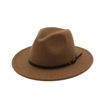 Automne et Hiver Laine Chapeau De Fedora De Mode Femme En Laine chapeau haut-de-forme Noir Chapeau Rouge Fedora Hommes L'église Panama Sombrero Chapeau HEBDO STORE