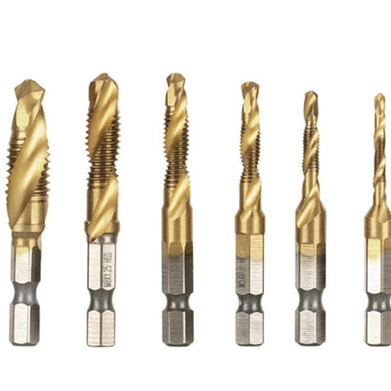 Wind batch hex shank twist drill bit titanium plated 6.35 handle 10PC/13PC set / high speed steel HEBDO STORE