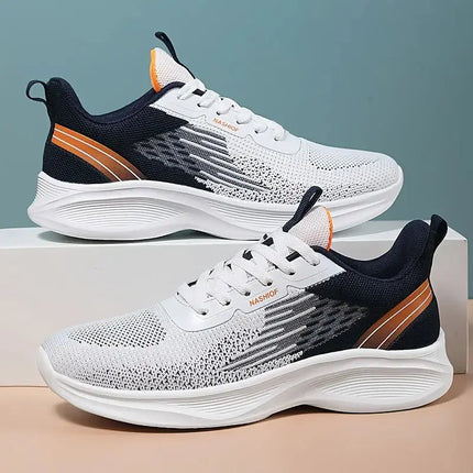 Men's Cushioned Running Shoes, Non-slip Comfortable Breathable Lightweight Knit Sports Sneakers - Premium  from FRANTZDOL STORE  - Just $50! Shop now at FRANTZDOL STORE 