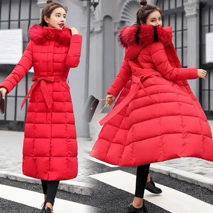 long Parkas korean style fashion quilted jacket women winter outfits 2023 Thicken Warm Long Coat Clothing Hooded Autumn Clothes - Premium  from FRANTZDOL STORE  - Just $80! Shop now at FRANTZDOL STORE 