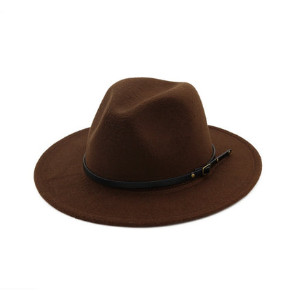 Automne et Hiver Laine Chapeau De Fedora De Mode Femme En Laine chapeau haut-de-forme Noir Chapeau Rouge Fedora Hommes L'église Panama Sombrero Chapeau HEBDO STORE