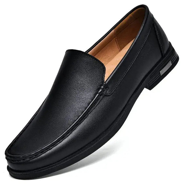 Luxury Brand Business Shoes Classic Brown Leather Shoes Men's Low Heel Loafers Shoes Comfortable and Breathable Wedding Shoes - Premium  from FRANTZDOL STORE  - Just $70! Shop now at FRANTZDOL STORE 