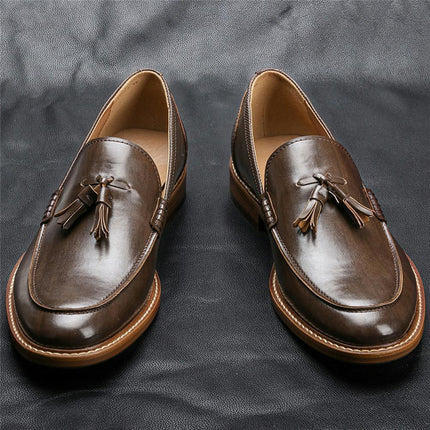 Men Casual Shoes Leather Loafers Business Dress Formal Shoes HEBDO STORE