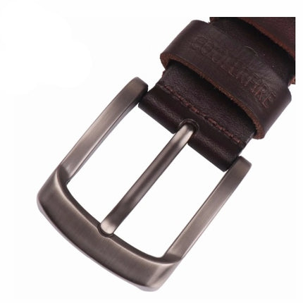 High-end First Layer Cowhide Belt Leather Pin Buckle Belt Pants Belt Men HEBDO STORE