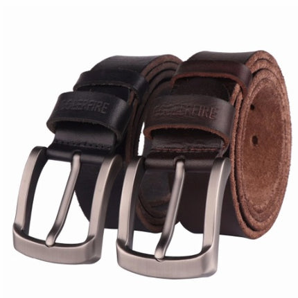 High-end First Layer Cowhide Belt Leather Pin Buckle Belt Pants Belt Men HEBDO STORE