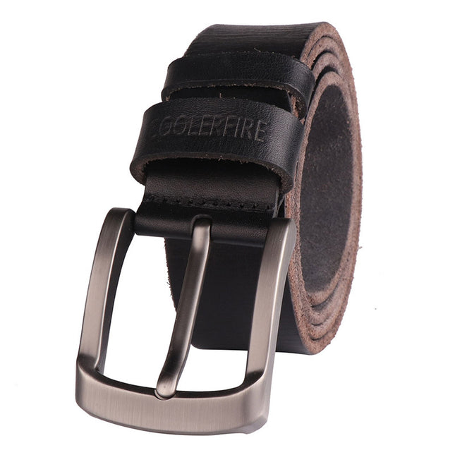 High-end First Layer Cowhide Belt Leather Pin Buckle Belt Pants Belt Men HEBDO STORE