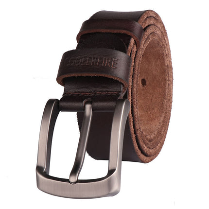 High-end First Layer Cowhide Belt Leather Pin Buckle Belt Pants Belt Men HEBDO STORE