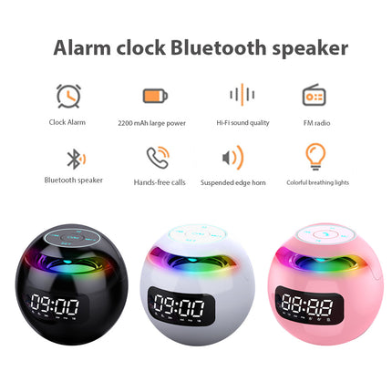 New Portable Wireless Alarm Clock Bluetooth Speaker HEBDO STORE