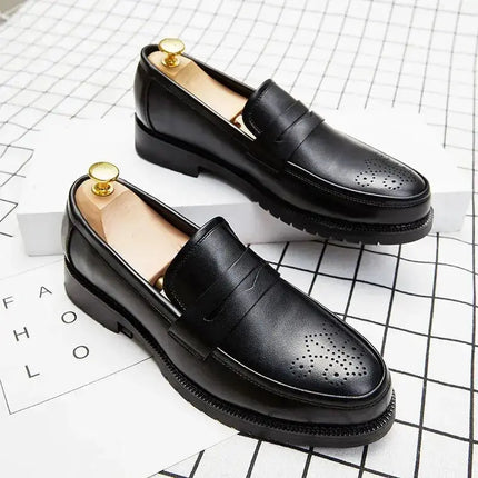 Luxurious Men Dress Shoes  Inner High Loafers Men Shoes Casual Shoe Man Fit Classic Party British Men's Height-increasing Shoes - Premium  from FRANTZDOL STORE  - Just $34.60! Shop now at FRANTZDOL STORE 