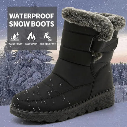 Women's Winter Fleece Snow Boots HEBDO