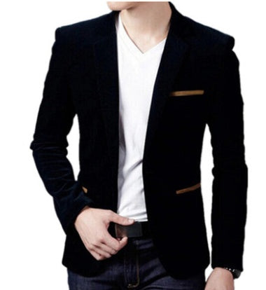 British Style Casual Slim Fit Blazer HEBDO STORE