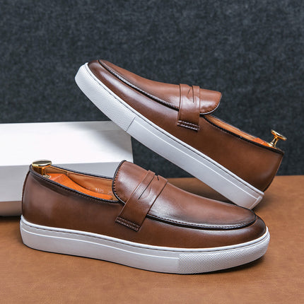 Plus Size Board Shoes Male Business Casual Leather Shoes HEBDO STORE