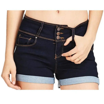 Waist-tight Denim Elastic Color Cloth Shorts Hot Pants Women - Image #6