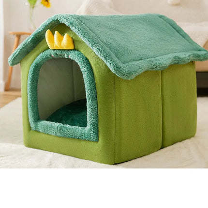 Foldable Dog House Pet Cat Bed Winter Dog Villa Sleep Kennel Removable Nest Warm Enclosed Cave Sofa Pets Supplies HEBDO