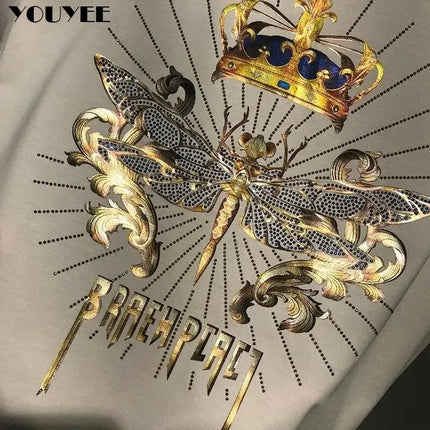 Men's T-shirt Slim Dragonfly Printing Handsome 2021 Summer New Personality Trend Fashionin In Europe Mercerized cotton Male Top - Premium  from FRANTZDOL STORE  - Just $45! Shop now at FRANTZDOL STORE 