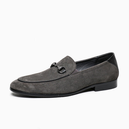 Men's Suede Horsebit Slip-On Shoes HEBDO STORE