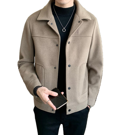 Men's Casual Top Clothes Short Woolen Coat HEBDO STORE