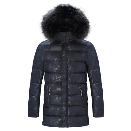 Men's Short Thickened Winter Outdoor Cotton-padded Clothing British Fur Collar Coat HEBDO STORE