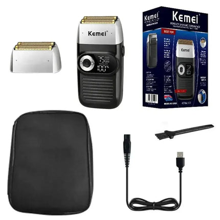 Original Kemei Rechargeable Metal Housing Pro Electric Shaver For Men Hair Beard Electric Razor Bald Shaving - Premium  from FRANTZDOL STORE  - Just $45.99! Shop now at FRANTZDOL STORE 