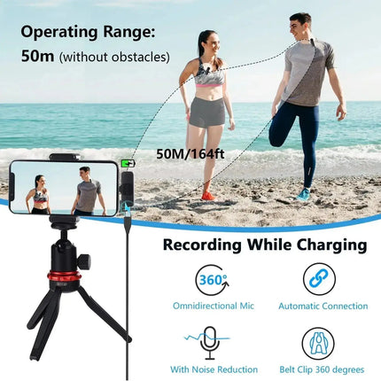 BOYA BY-V Wireless Lavalier Lapel Microphone for iPhone Android Cell Phone PC Computer Laptop Youtube Recording Streaming Vlog - Premium  from FRANTZDOL STORE  - Just $45.99! Shop now at FRANTZDOL STORE 