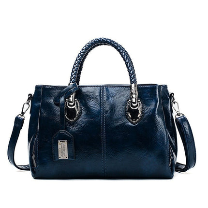 Vintage Oil Wax leather luxury handbags Women Bags HEBDO STORE