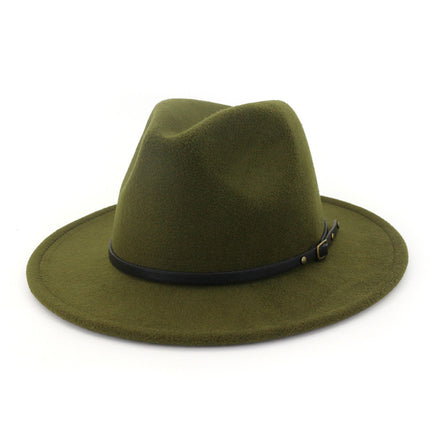 Automne et Hiver Laine Chapeau De Fedora De Mode Femme En Laine chapeau haut-de-forme Noir Chapeau Rouge Fedora Hommes L'église Panama Sombrero Chapeau HEBDO STORE