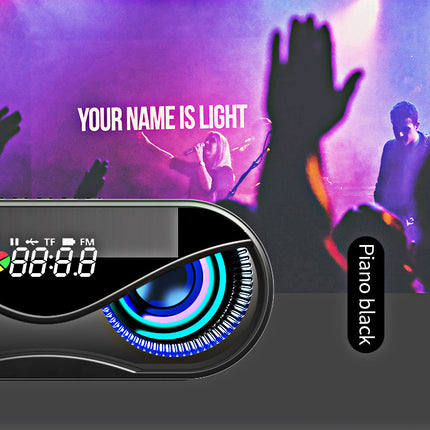 Colorful lights, dual speakers, digital buttons, song, Bluetooth speaker HEBDO STORE